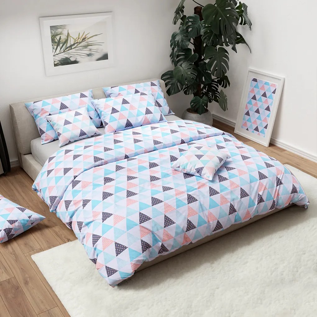 Lenjerie de pat din bumbac VELES, colorata Dimensiunile lenjeriei: 70 x 90 cm | 140 x 200 cm