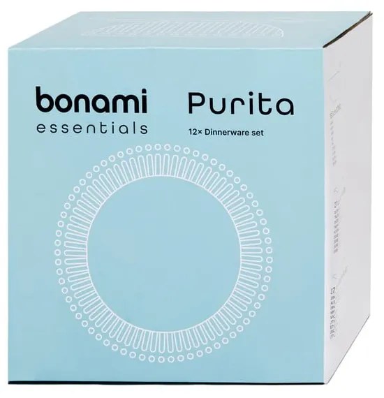 Serviciu de masă 18 buc. din porțelan Purita – Bonami Essentials