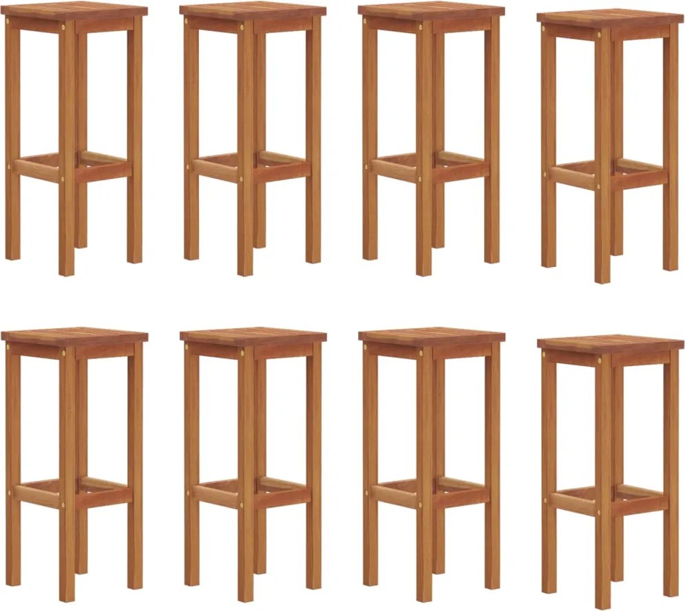 vidaXL Taburete de bar, 8 buc., lemn masiv de acacia