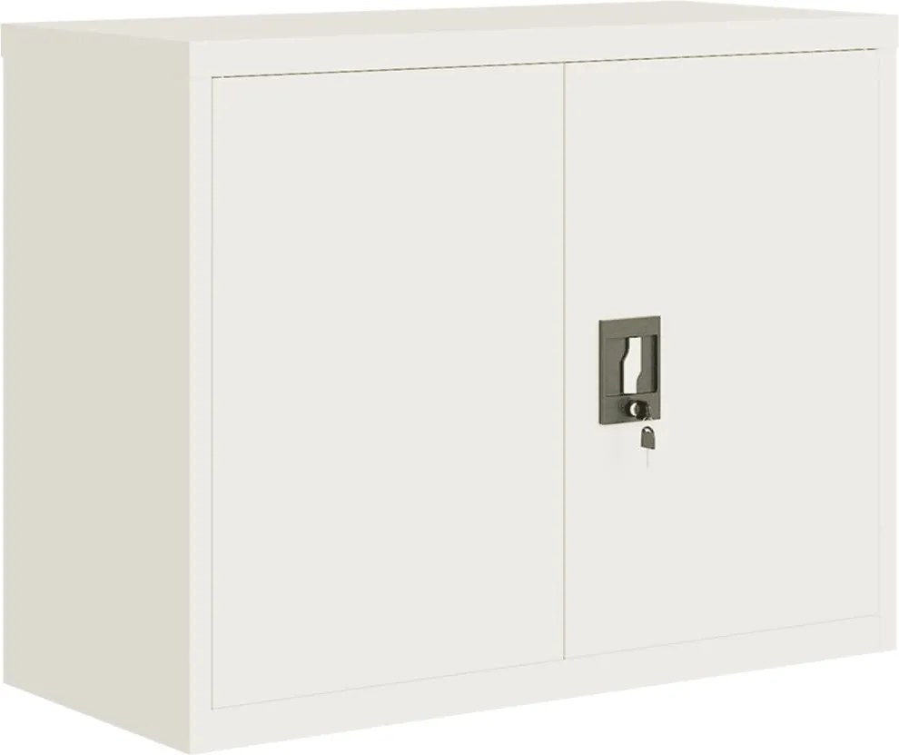 vidaXL Fișet, alb, 90x40x70 cm, oțel