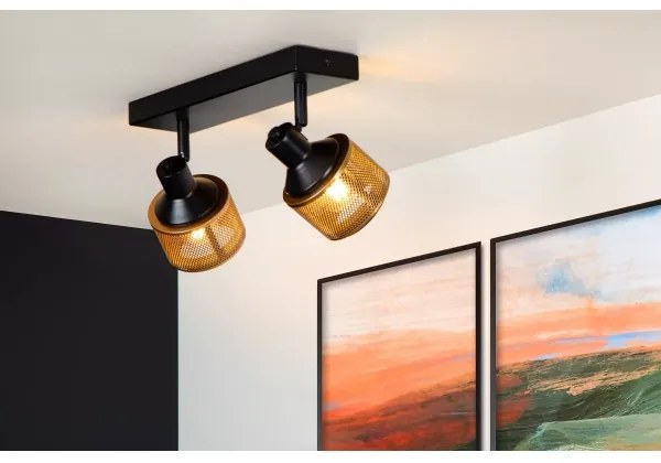 Spot Lucide 77980/02/30 RAFA 2xE14/40W/230V negru/bronz