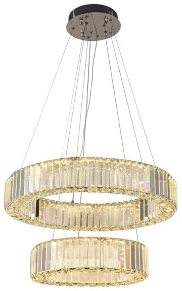 Lustră LED dimabilă pe cablu LED/65W/230V 3000-6500K crom + telecomandă