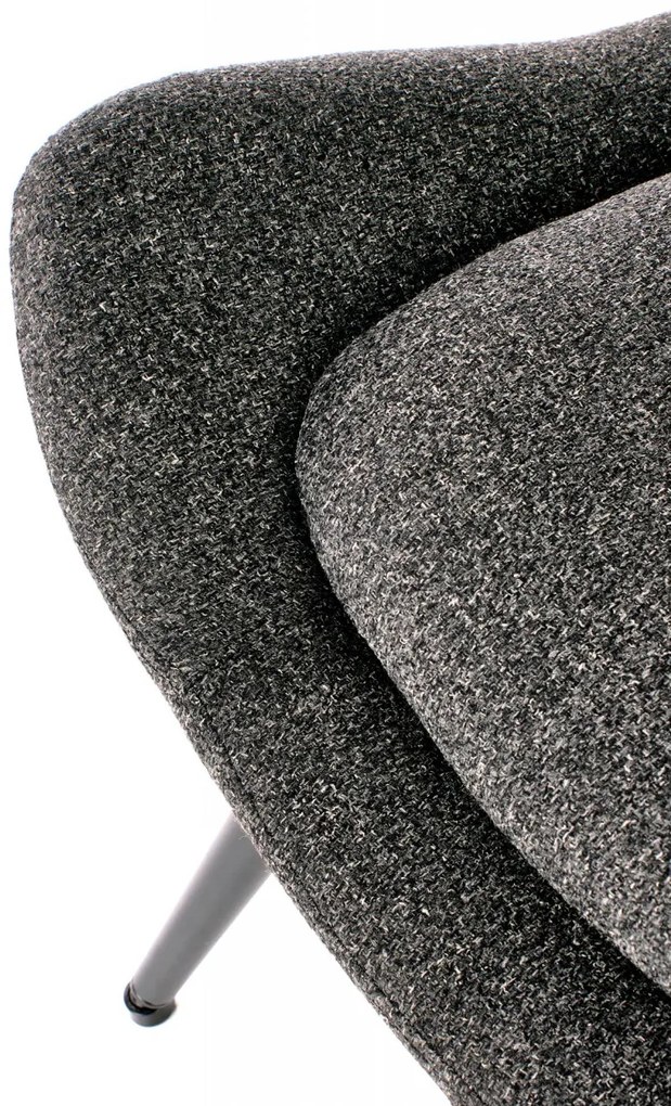 Fotoliu Atlantis antracit/negru H106 cm