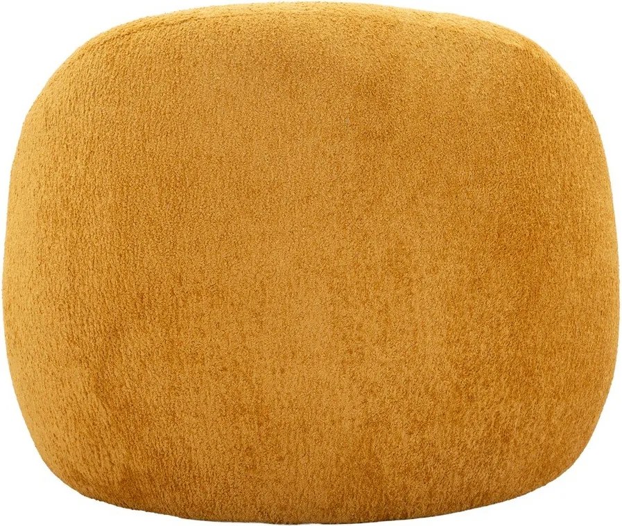 Fotoliu galben muștar cu tapițerie din țesătură bouclé Ginerva – Mauro Ferretti