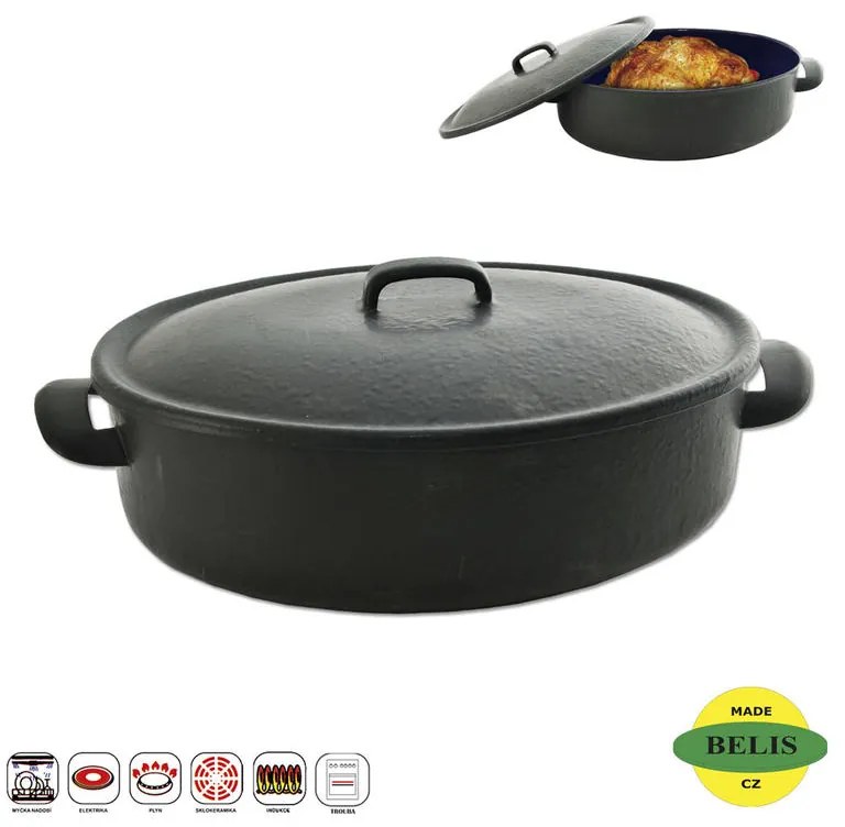 Tigaie din fontă cu capac 33 cm