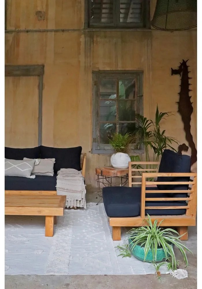 Covor alb lavabil/țesut manual din bumbac 200x300 cm Tribu Natural – Lorena Canals