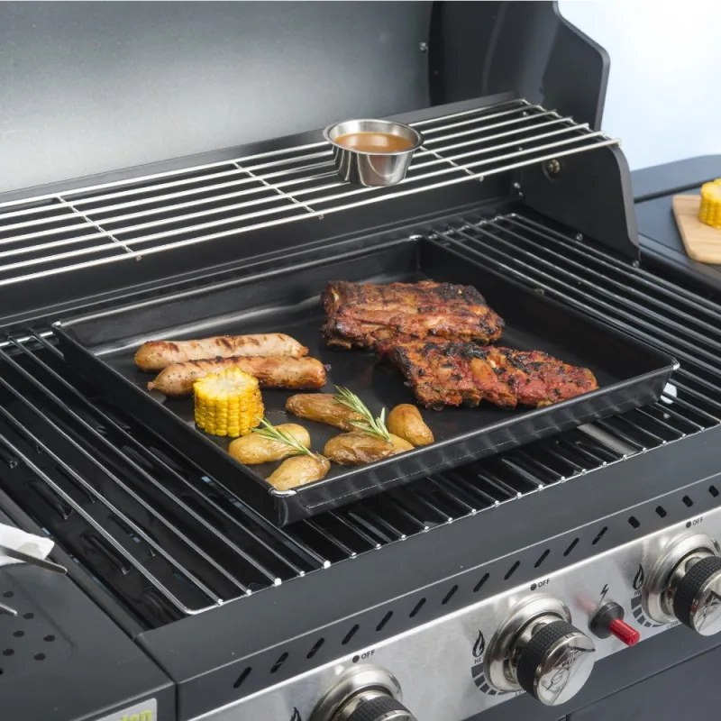 Tava pentru gratar/BBQ NoStik CCC 098, 29x34x3 cm, 3 L, Reutilizabila, Acoperire antiaderenta, Negru