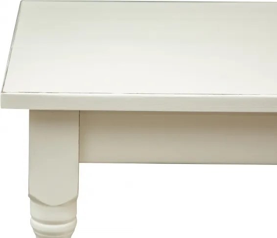 Masa fixa, L 70 70 H78 cm, culoare alb antic, Lemn Masiv