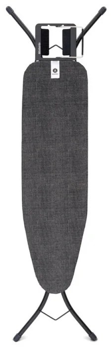 Masa de calcat Brabantia A 1003324, 110x30 cm, 7 pozitii de reglare, Suport fier de calcat, Negru