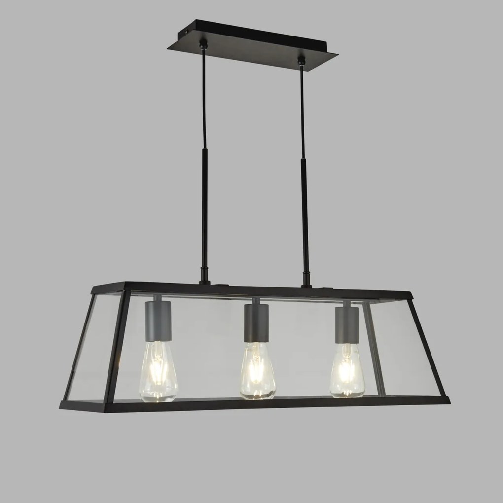 Lustra clasica design traditional Voyager 3L negru 4613-3BK SRT