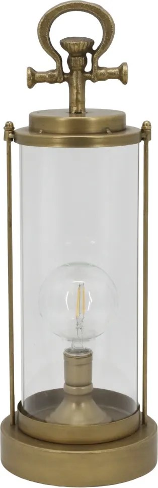 Felinar auriu, din metal, cu baterii, E12, H46cm, Stable
