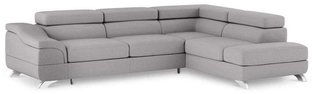Coltar extensibil Onyx, colt pe partea dreapta cu tapiterie din tesatura structurala, gri