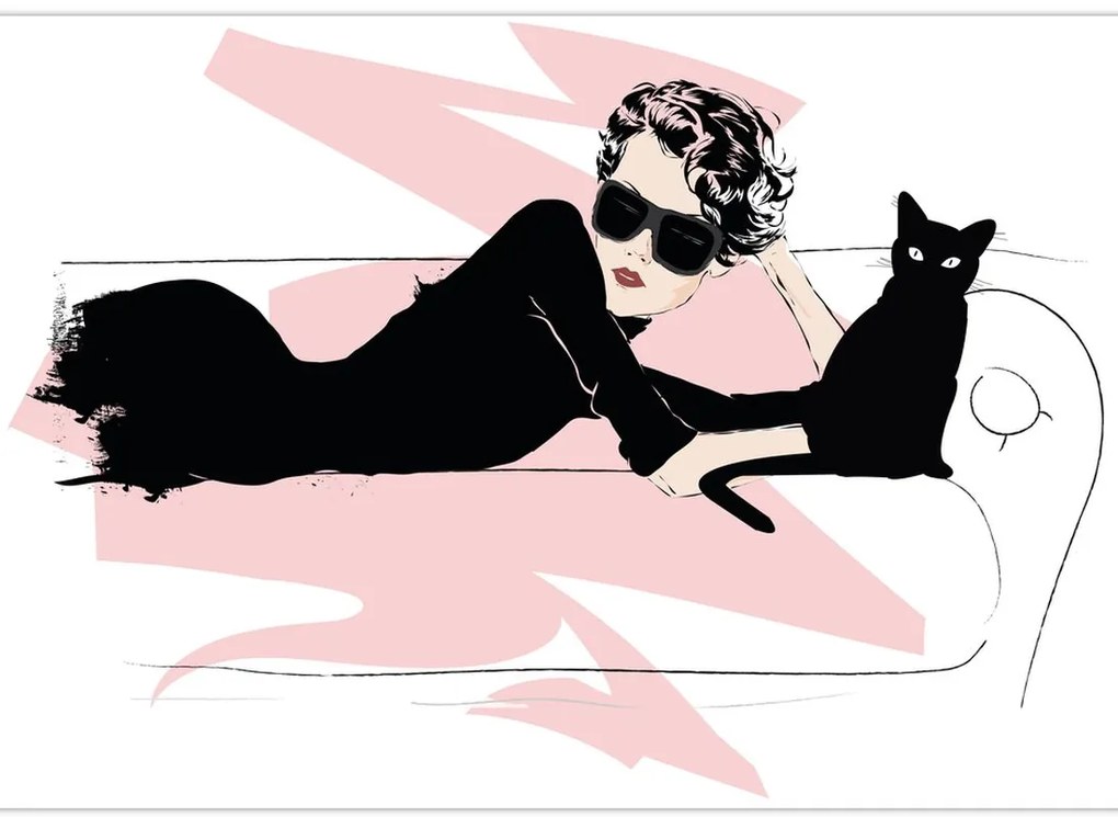 Tablou - Doamnă de modă (90x60 cm)