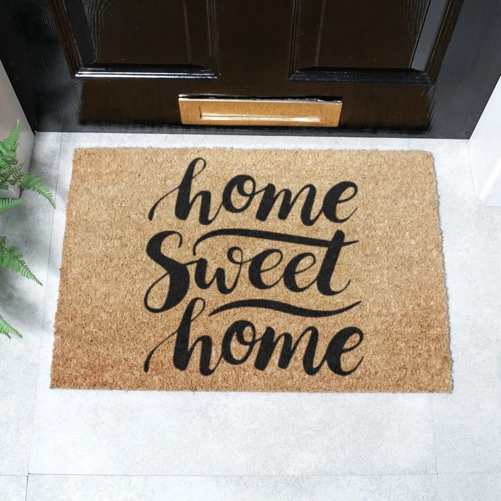 Covoraș de intrare din fibre de nucă de cocos 40x60 cm Home Sweet Home – Artsy Doormats