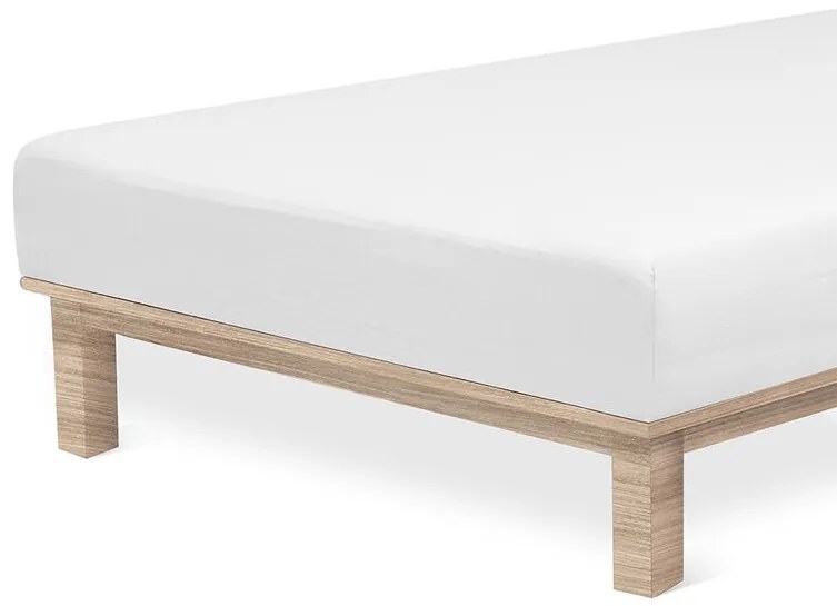 Cearșaf elastic jersey cu elastan alb 180 x 200 cm