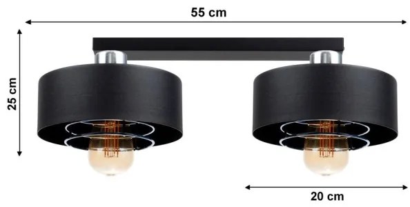 Lustră aplicată VEST 2xE27/60W/230V