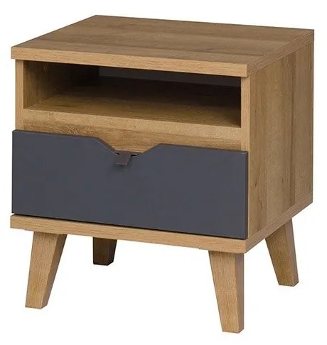 Noptieră Temaro TM02 (Stejar auriu + grafit) . 1104527