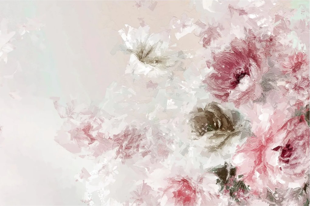 Tablou - Pictura flori roz (90x60 cm)
