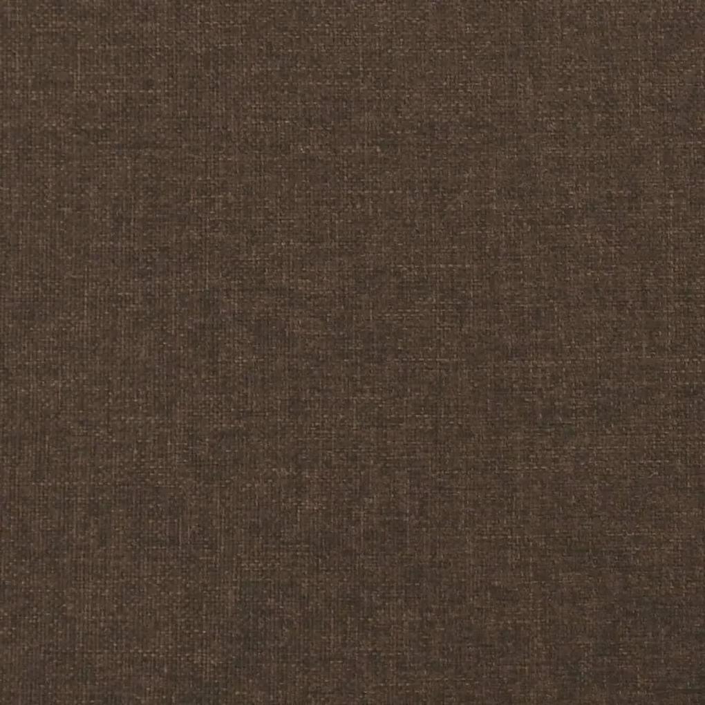 Cadru de pat, maro inchis, 90 x 200 cm, material textil Maro inchis, 35 cm, 90 x 200 cm