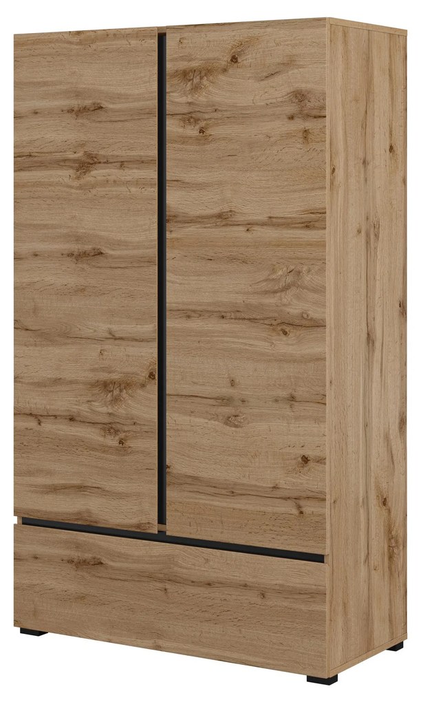 Dulap cu rafturi Crossroad S38 (stejar wotan + negru). 1118260