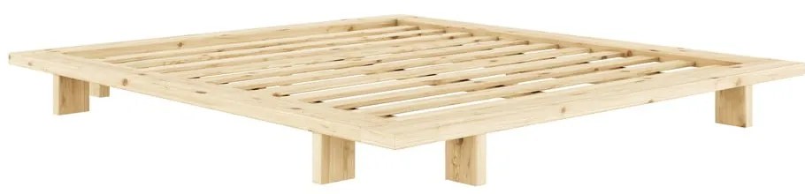 Pat matrimonial din lemn masiv de pin cu somieră 160x200 cm Japan – Karup Design