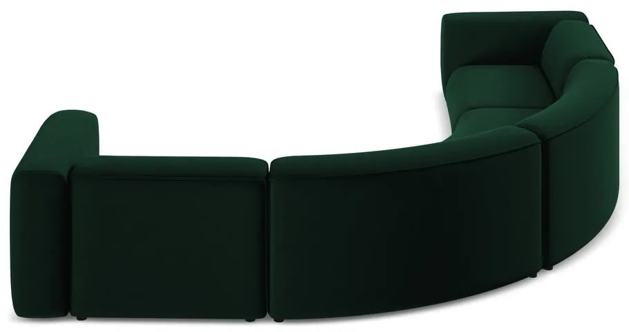 Colțar verde închis cu tapițerie din catifea Ekahi – Makamii