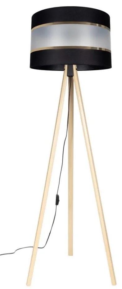 Lampadar CORAL 1xE27/60W/230V bej/negru/auriu