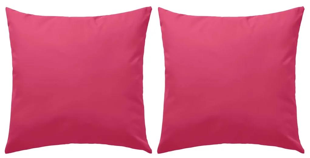Perne de exterior, 2 buc., roz, 60 x 60 cm 2, Roz, 60 x 60 cm