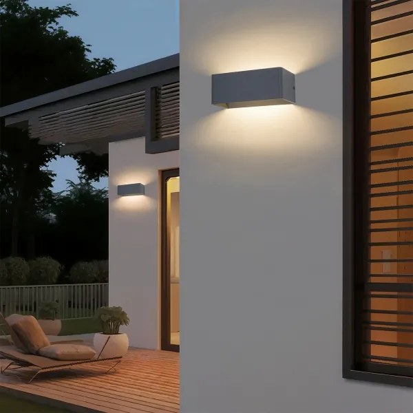 Brilagi - Aplică LED de exterior DONNANI, 7W, 230V, 20 cm, antracit, IP44