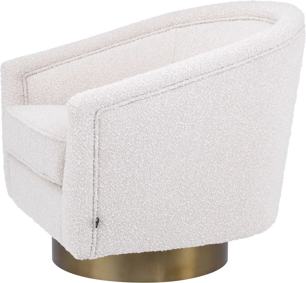 Fotoliu rotativ design lux Catene auriu finisaj mat/ crem 113943 HZ