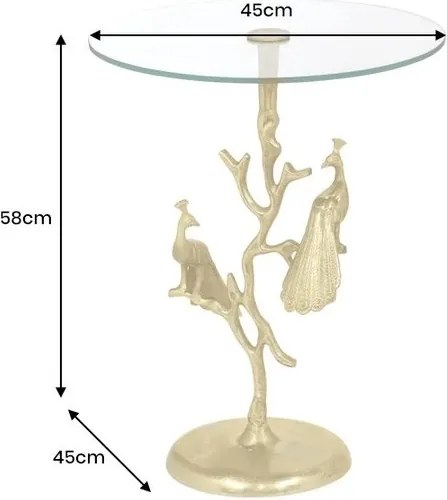 Masuta laterala design unic WILDLIFE PEACOCK 60cm