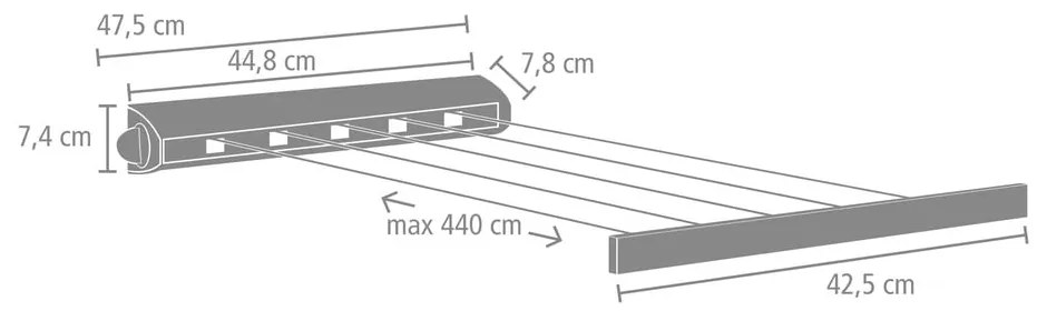 Uscător de rufe de perete Pull Out 22m – Brabantia