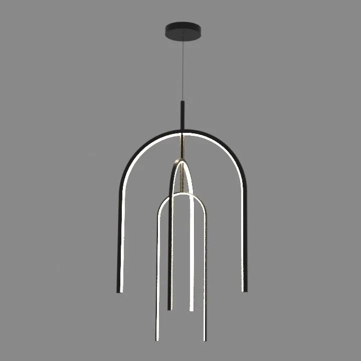 Lustra LED design modern Lora negru