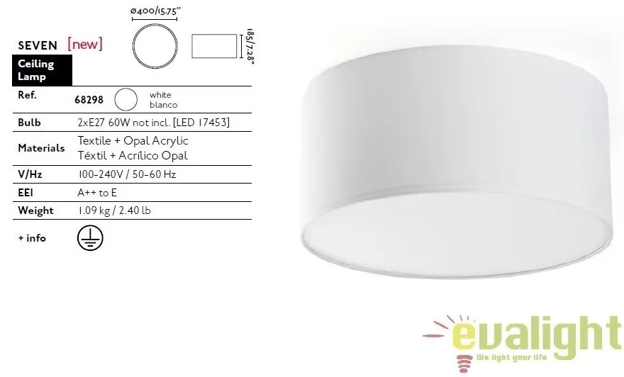 Plafoniera design modern minimalist SEVEN 68298