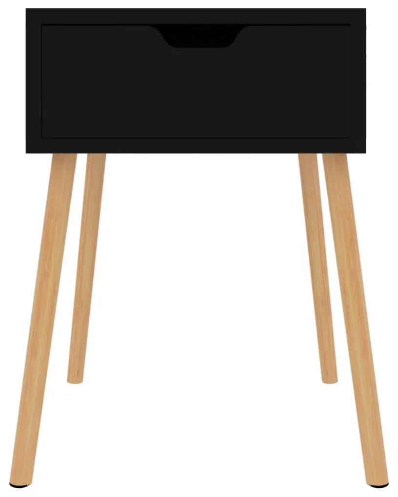 Dulapuri noptiera, 2 buc., negru, 40x40x56 cm, PAL 2, Negru
