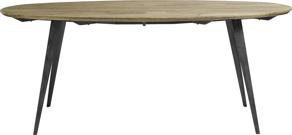 Masa dining ovala lemn Mango Natur 200x100cm | NORDAL
