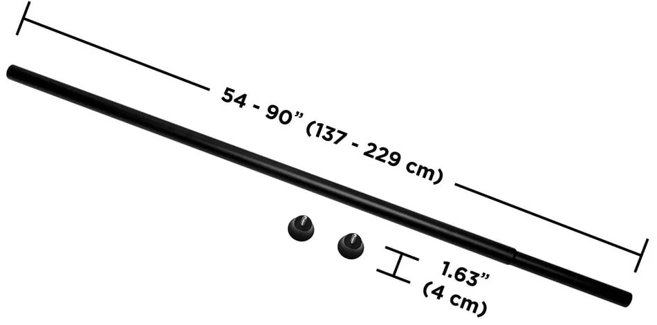 Galerie de perdea extensibilă 137-229 cm din oțel Chroma – Umbra