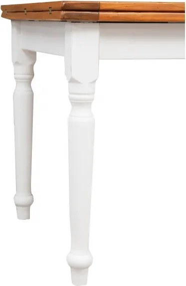 Masa pliabila, L90(180) 90 H80 cm, culoare nuc alb antic, Lemn masiv