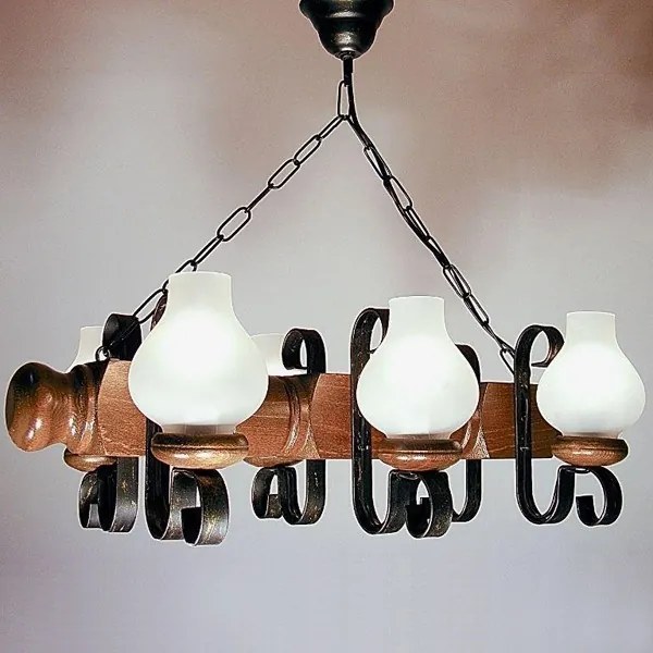 Candelabru rustic fabricat manual din lemn Rustic WOOD-RU-SP6