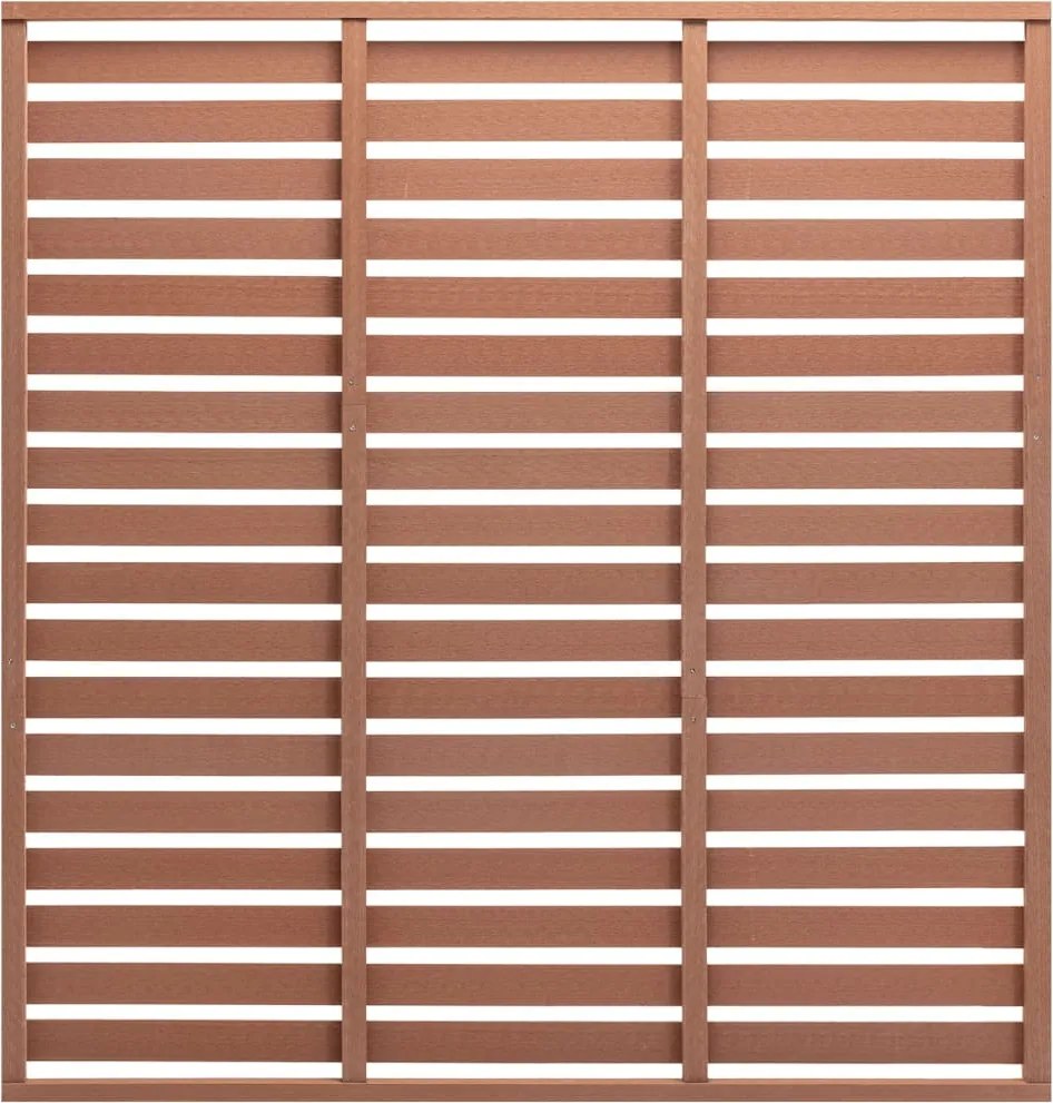 vidaXL Panou de gard, maro, 180x180 cm, WPC