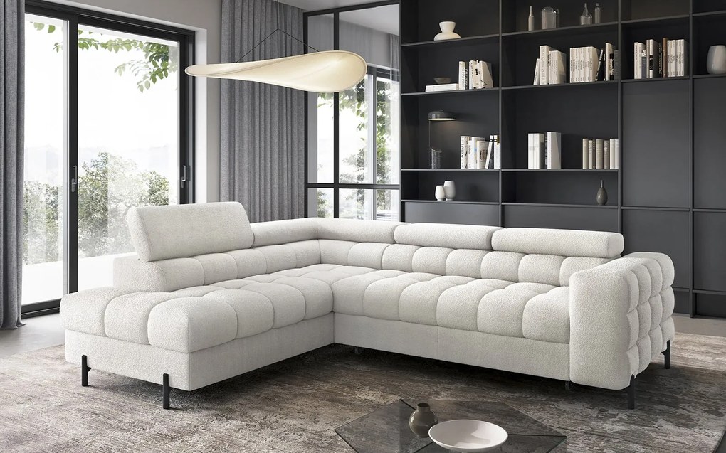 Colțar lemn masiv Ferry Extensibil Material Amore 01, 276 × 72 × 200 cm