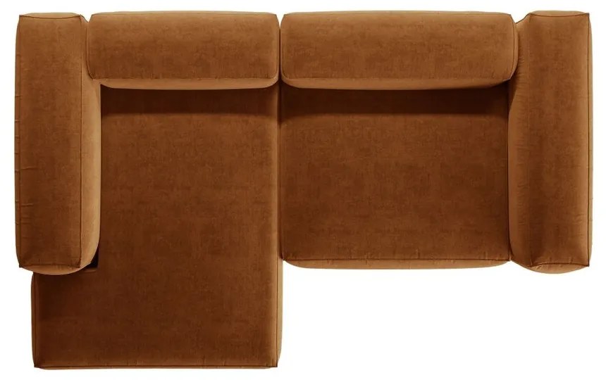 Colțar cărămiziu (cu colț pe partea stângă/cu șezlong) Bergamo – Cosmopolitan Design