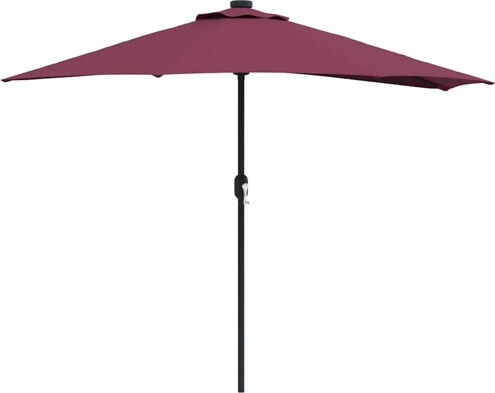 vidaXL Parasol de Grădină Roșu Bordeaux 294 x 150 x 224 cm