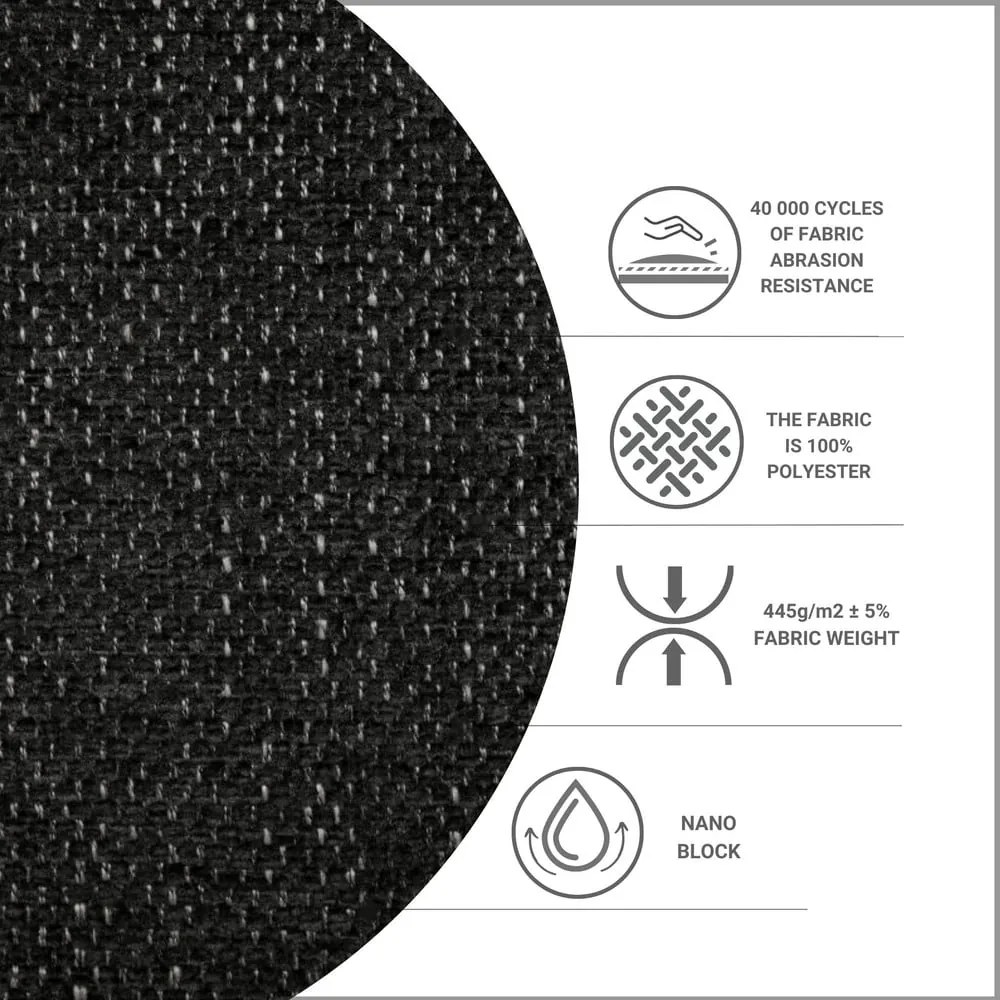 Pat boxspring negru cu spațiu de depozitare 200x200 cm Melba – Maison de Rêve