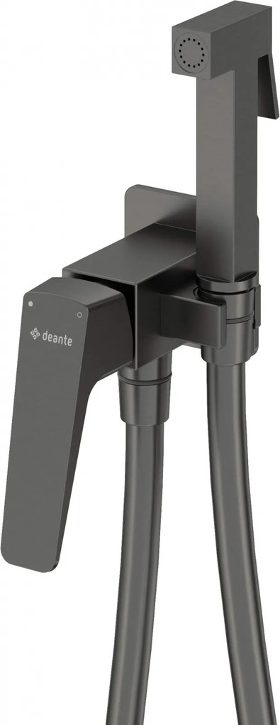 Baterie bideu incastrata cu para de dus, titan, Deante Blur Titan