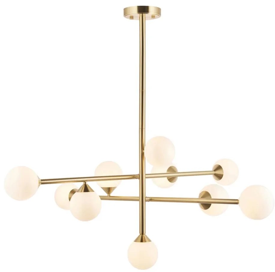 Endon 106754 - Candelabru cu tijă OTIS 10xG9/5W/230V, auriu