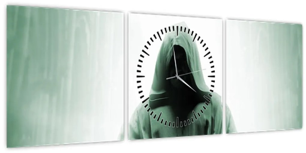 Tablou - Călugăr în întuneric (cu ceas) (90x30 cm)