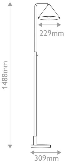 Alora Mood ALM-REMYCK-FL-GD - Lampă de podea REMYCK 1xE27/60W/230V aurie