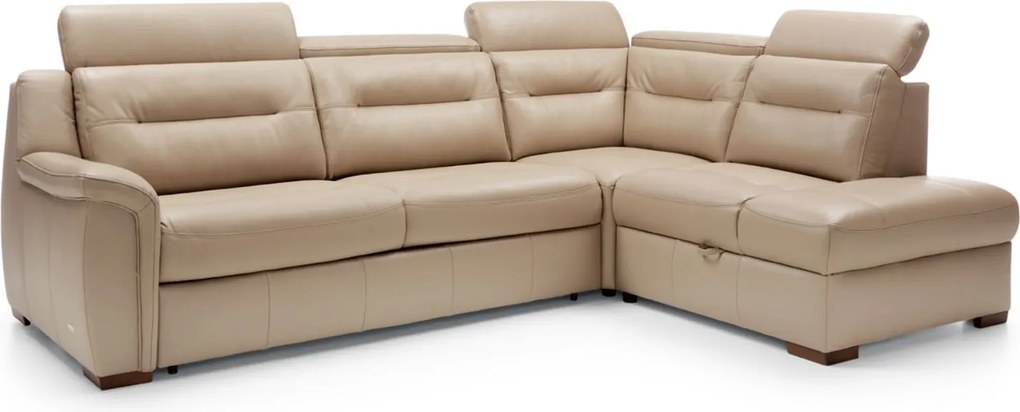 Colțar lemn masiv SALMO 293×93(107)×203 cm - Stânga