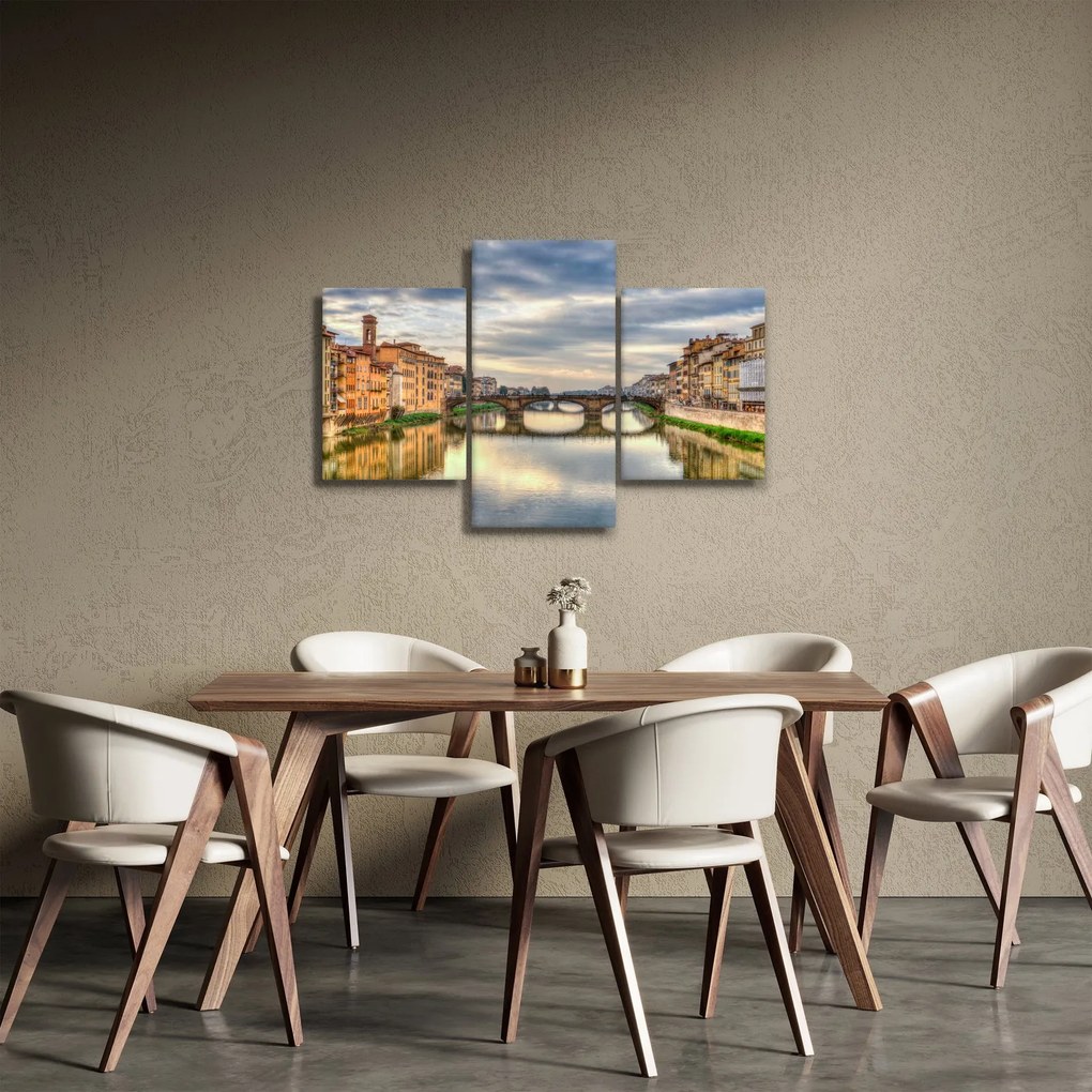 Tablou orașului cu râu (90x60 cm)